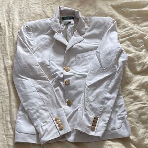 Ralph Lauren White Blazer with Gold Buttons